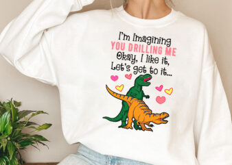 I_m Imagining You Drilling Me, Personalized Custom Naughty Dinosaur Couple Mug, Gift For Couple Mug Gift PL