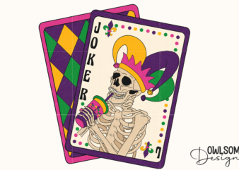 Joker Tarot Mardi Gras PNG Sublimation vector clipart