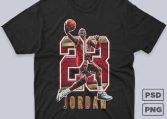 Jordan 23 Basketball Bootleg Streetwear T-shirt Design