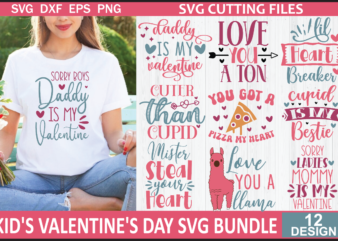 Kid’s Valentine’s Day SVG Bundle