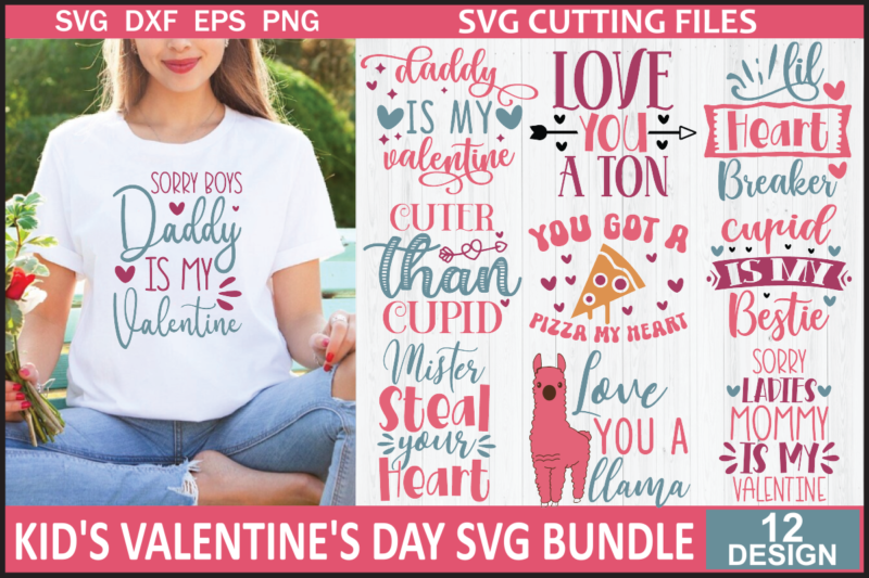 Kid’s Valentine’s Day SVG Bundle