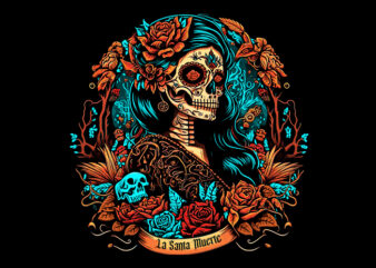 La Santa Muerte t shirt vector graphic