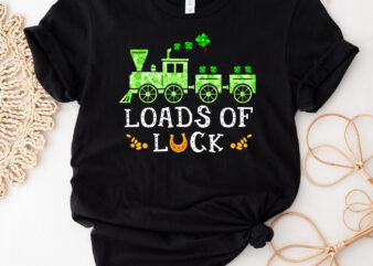 Loads Of Luck Train Shamrock Boys St Patricks Day Funny Train NC 2801 t shirt vector graphic
