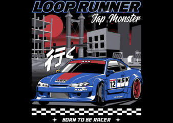 Loop Runner t shirt vector graphic