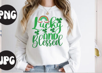 Lucky And Blessed SVG design, Lucky And Blessed Retro design,Lucky And Blessed, St Patrick’s Day Bundle,St Patrick’s Day SVG Bundle,Feelin Lucky PNG, Lucky Png, Lucky Vibes, Retro Smiley Face, Leopard