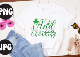 Lucky And Charming SVG design, Lucky And Charming Retro design,Lucky And Charming , St Patrick’s Day Bundle,St Patrick’s Day SVG Bundle,Feelin Lucky PNG, Lucky Png, Lucky Vibes, Retro Smiley Face,