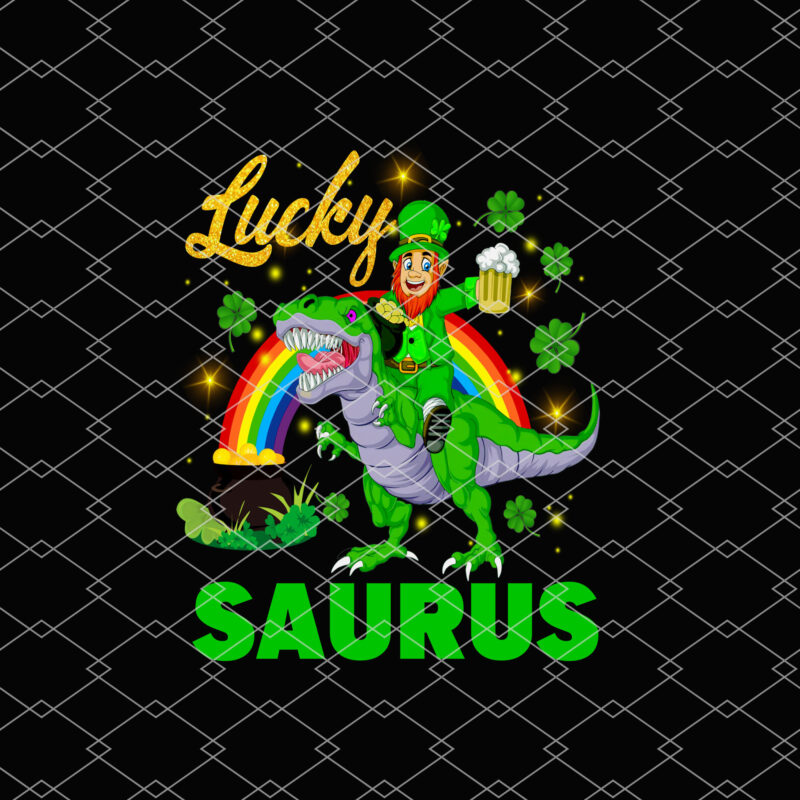 Lucky Saurus Dinosaur T Rex St