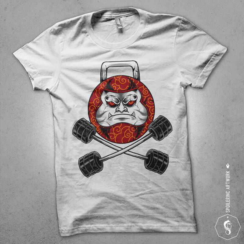 anime and animal gym fitness tshirt design bundles
