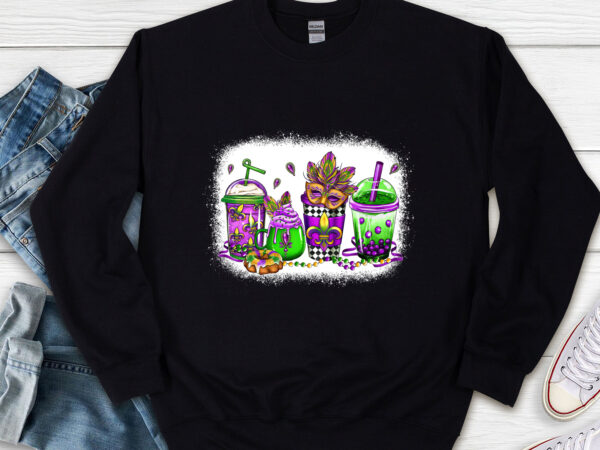 Mardi gras coffee cups funny latte drink coffee lovers nl t shirt designs for sale