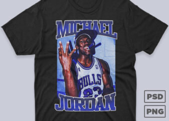 Michael Jordan Basketball Bootleg Streetwear T-shirt Design