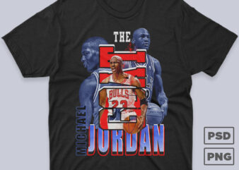 Michael Jordan The Goat Basketball Bootleg Streetwear T-shirt Design