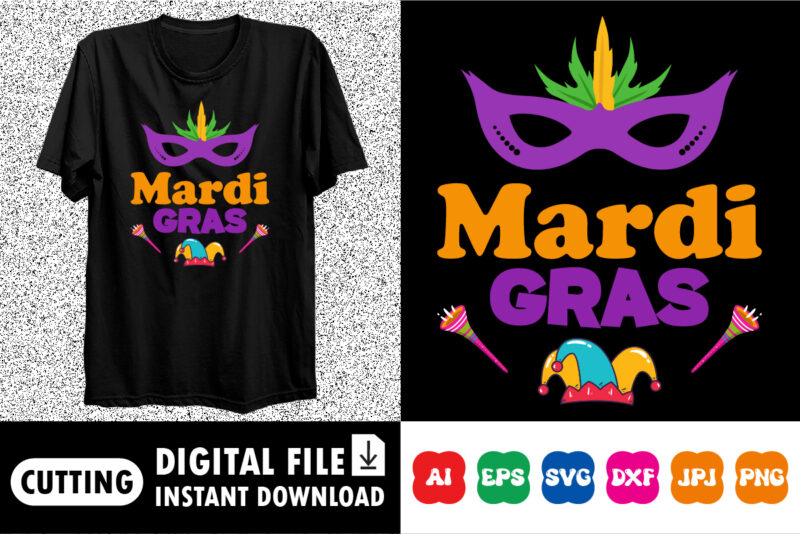 Mardi Gras Shirt print template