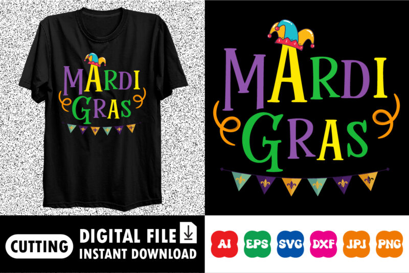 Mardi Gras Shirt print template