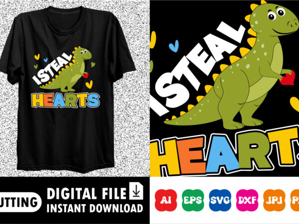 I steal hearts valentines day t-shirt print template