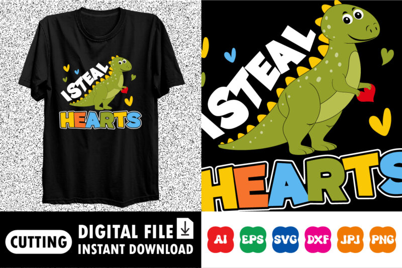 I steal hearts Valentines day T-shirt print template