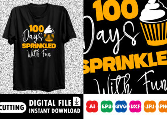 100th Day Of School Shirt print template