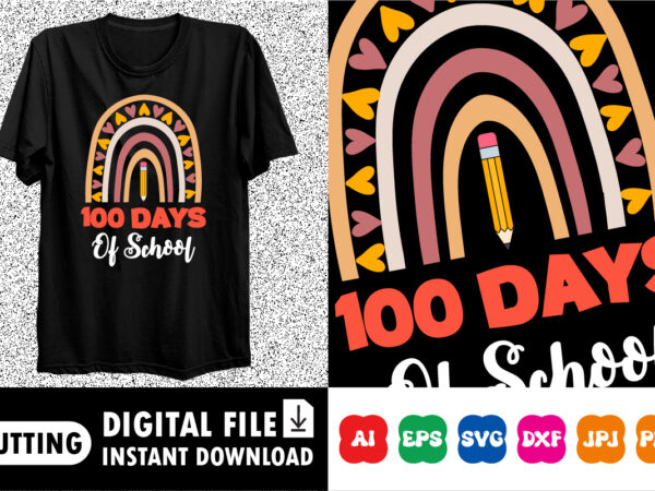 100th day of school t-shirt print template