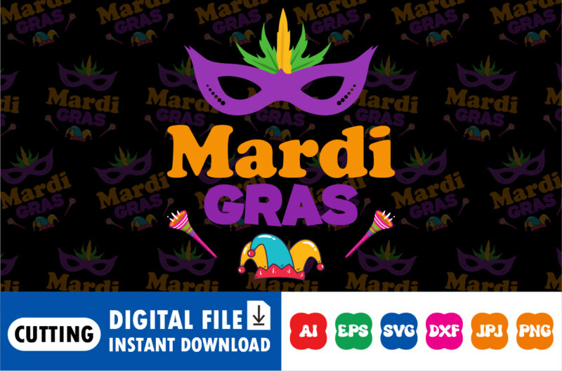 Mardi Gras Shirt print template