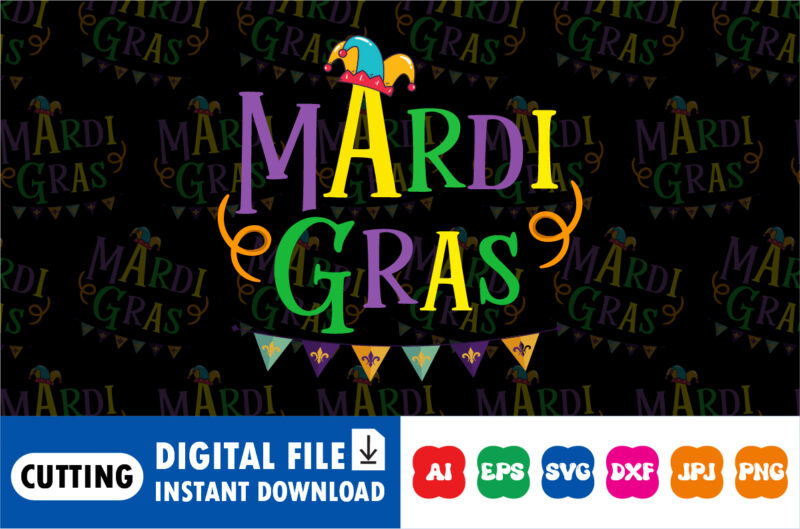 Mardi Gras Shirt print template