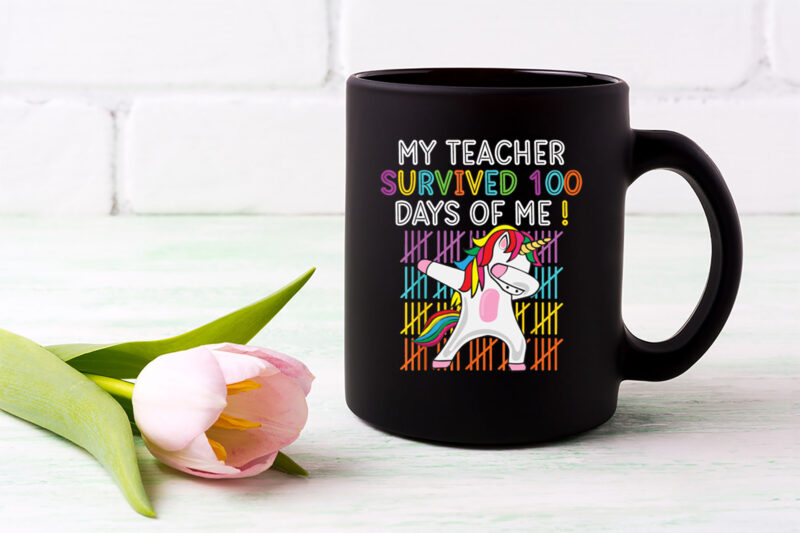 My Teacher Survived 100 Days Of Me Dabbing Unicorn 100th Day NL