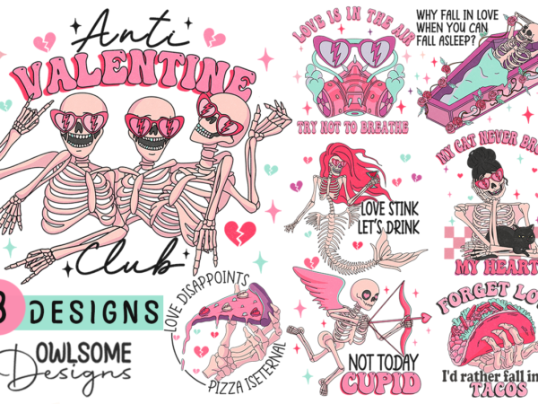 Anti valentines day sublimation bundle t shirt vector