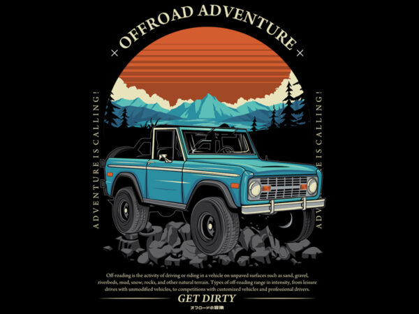 Offroad adventure t shirt design online