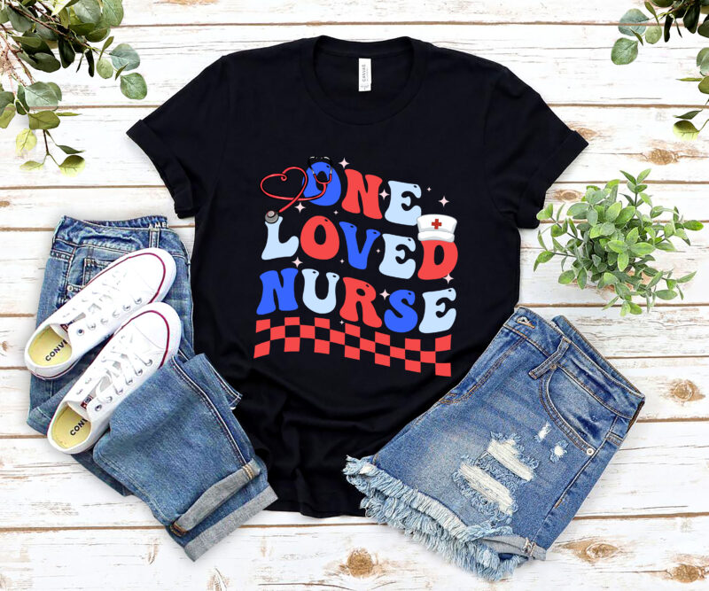 One Loved Nurse Retro Groovy Happy Valentine_s Day ER ICU RN NL