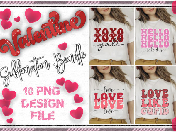 Valentine sublimation bundle t shirt vector art