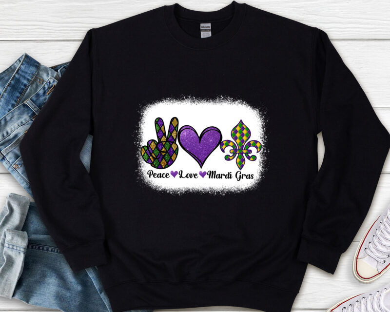 Peace Love Mardi Gras Leopard Funny Matching Family Group NL