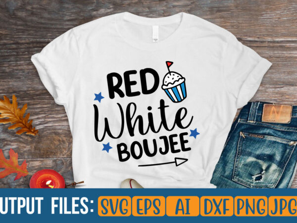 Red white boujee t-shirt design