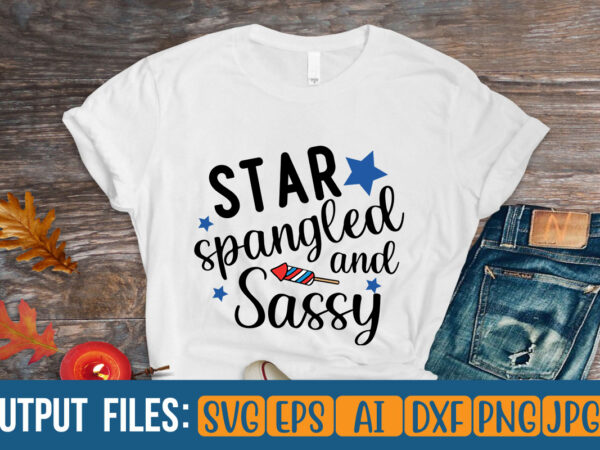 Star spangled and sassy t-shirt design