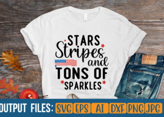 stars stripes and tons of sparkles t-shirt design