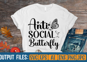 ANTI SOCIAL BUTTERFLY Vector t-shirt design