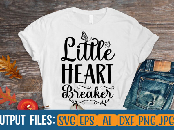 Little heart breaker vector t-shirt design