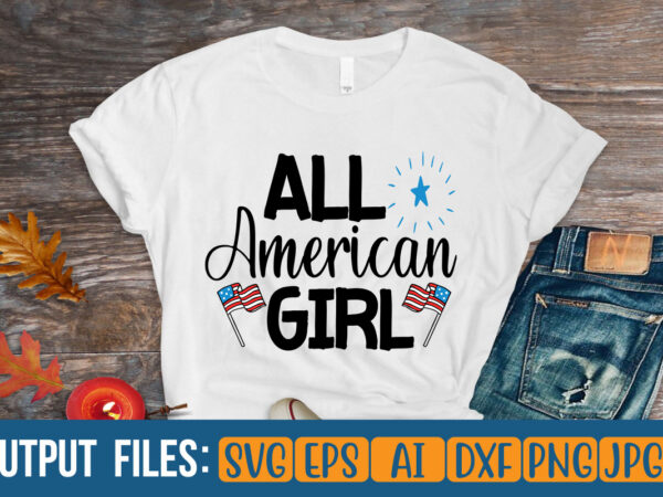 All american girl t-shirt design