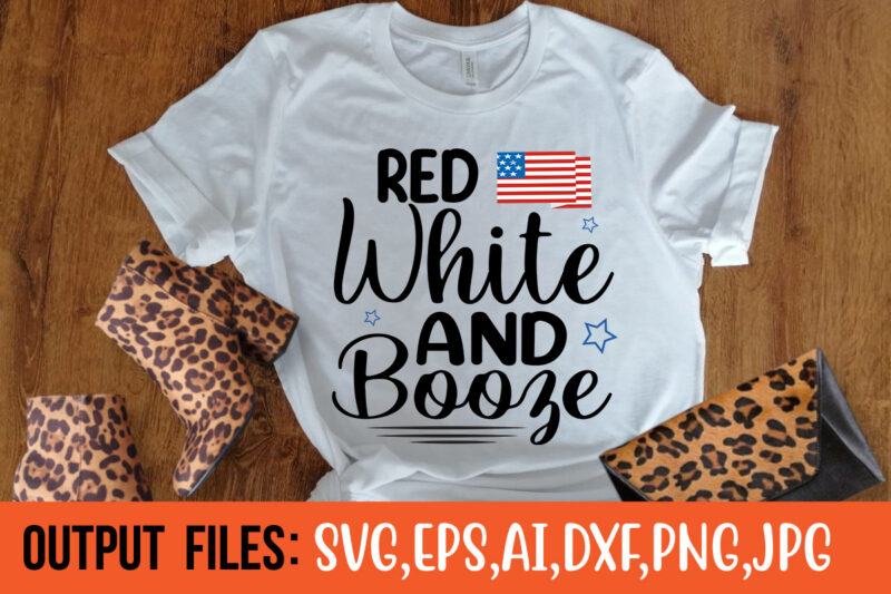 Red White And Booze t-shirt design