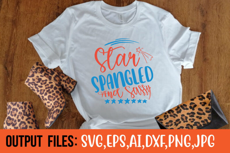star spangled and sassy T-Shirt Design On Sale