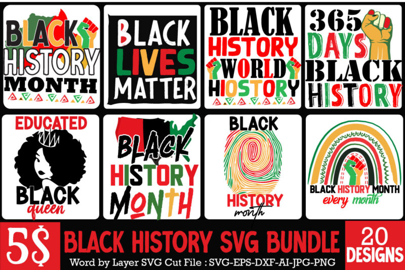 Black History T-Shirt Design ,Black History Bundle ,#Juneteenth T-Shirt Design Bundle,Black History SVG Mega Bundle, Juneteenth T-Shirt Design, Juneteenth SVG Cut File, Juneteenth SVG Bundle - Black History SVG -