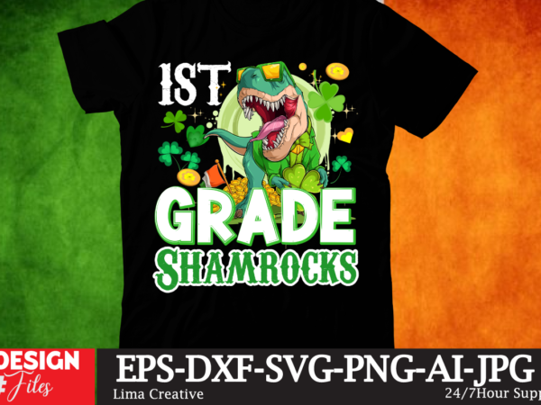 St.patrick’s day t-shirt design, 1st grade shamrocks t-shirt design,st.patrick”s day t-shirt design bundle, st.patrick’s day t-shirt design, svg cute file,.studio files, 100 patrick day vector t-shirt designs bundle, baby mardi