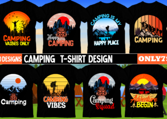 Camping T-shirtt Design Bundle ,Camping Crew T-Shirt Design , Camping Crew T-Shirt Design Vector , camping T-shirt Desig,Happy Camper Shirt, Happy Camper Tshirt, Happy Camper Gift, Camping Shirt, Camping Tshirt,