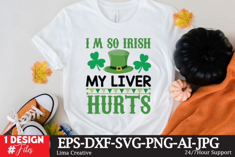 Im So Irish My Liver Hurts T-shirt Design,.studio files, 100 patrick day vector t-shirt designs bundle, Baby Mardi Gras number design SVG, buy patrick day t-shirt designs for commercial use,