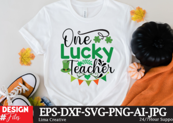 One Lucky Teacher T-shirt Design,.studio files, 100 patrick day vector t-shirt designs bundle, Baby Mardi Gras number design SVG, buy patrick day t-shirt designs for commercial use, canva t shirt