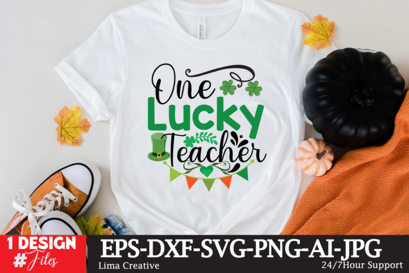 One Lucky Teacher T-shirt Design,.studio files, 100 patrick day vector t-shirt designs bundle, Baby Mardi Gras number design SVG, buy patrick day t-shirt designs for commercial use, canva t shirt