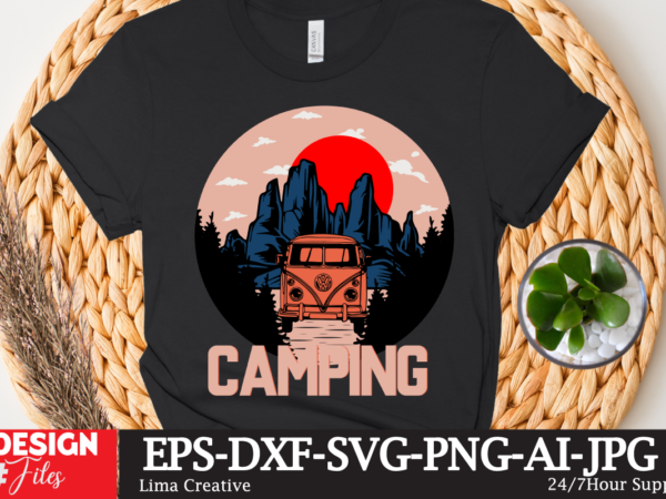 Camping t-shirt design , camping crew t-shirt design , camping crew t-shirt design vector , camping t-shirt desig,happy camper shirt, happy camper tshirt, happy camper gift, camping shirt, camping tshirt,