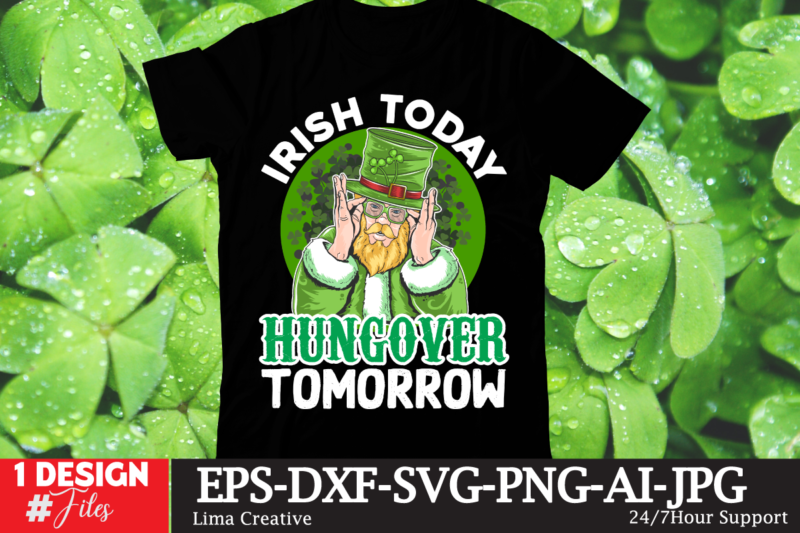 irish today hungover tomorrow T-shirt Design,.studio files, 100 patrick day vector t-shirt designs bundle, Baby Mardi Gras number design SVG, buy patrick day t-shirt designs for commercial use, canva t