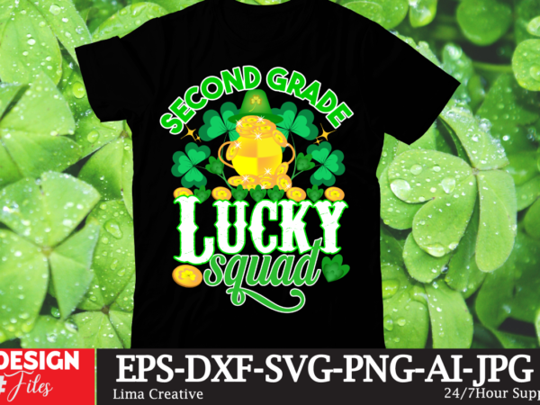 Second grade lucky squad t-shirt design,.studio files, 100 patrick day vector t-shirt designs bundle, baby mardi gras number design svg, buy patrick day t-shirt designs for commercial use, canva t