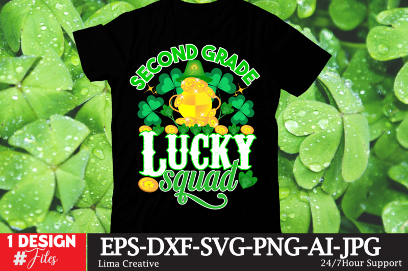 second grade lucky squad T-shirt Design,.studio files, 100 patrick day vector t-shirt designs bundle, Baby Mardi Gras number design SVG, buy patrick day t-shirt designs for commercial use, canva t