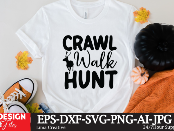 Crawl walk hunt t-shirt design,mens hunting gift for dad, my favorite hunting partners call me dad, hunting dad gift short-sleeve unisex t-shirt hunting shirt, hunter gift, i like hunting and