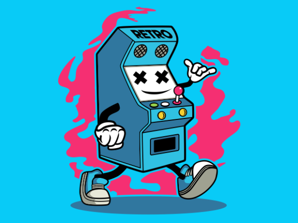 Retro gamer t shirt design online