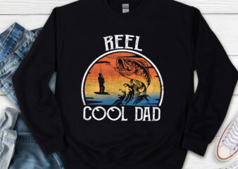 Reel Cool Dad Funny Fishing Father_s Day Fisherman Daddy NL t shirt design online